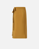 Gonna a portafoglio longuette con frange - | Pinko