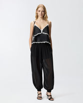 Top con inserti in pizzo - | Pinko