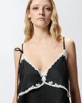 Top con inserti in pizzo - | Pinko