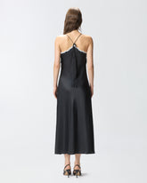 Long dress with lace inserts - | Pinko