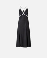 Long dress with lace inserts - | Pinko