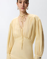 Mini dress with long sleeves and draping - | Pinko