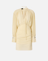 Robe courte drapée à manches longues - | Pinko