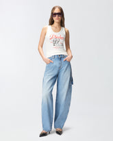 Vest top with vintage print - | Pinko