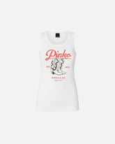 Vest top with vintage print - | Pinko