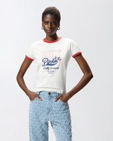 T-shirt with logo print - | Pinko