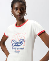 T-shirt with logo print - | Pinko