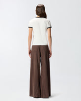 T-shirt with logo print - | Pinko