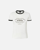 T-shirt with logo print - | Pinko