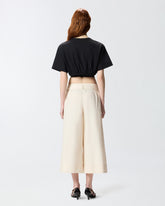 Camiseta corta con cordón y detalles texanos - | Pinko