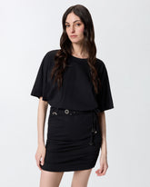 Kurzes Kleid mit Gürtel - Schwarz | Pinko