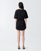 Kurzes Kleid mit Gürtel - Schwarz | Pinko