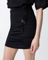 Kurzes Kleid mit Gürtel - Schwarz | Pinko