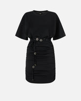 Kurzes Kleid mit Gürtel - Schwarz | Pinko