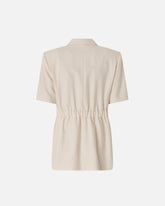 Short-sleeved jacket with elasticated waist - | Pinko