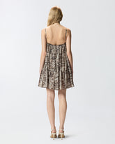 Vestido corto con estampado de serpiente - | Pinko