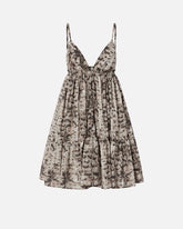 Vestido corto con estampado de serpiente - | Pinko