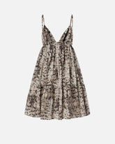 Vestido corto con estampado de serpiente - | Pinko