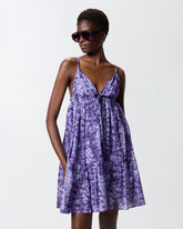 Mini dress with snake print - | Pinko