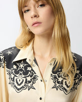 Shirt with placed star print - | Pinko