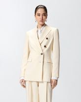 Giacca doppiopetto con tasche - | Pinko