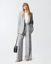 Zweireihige Jacke aus geflammtem Leinenmix - | Pinko