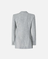 Zweireihige Jacke aus geflammtem Leinenmix - | Pinko