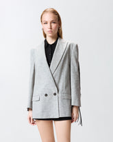 Veste croisée à franges - | Pinko