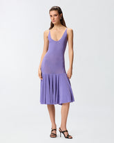 Mini dress with shoulder straps and pleats - | Pinko