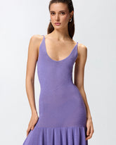 Mini dress with shoulder straps and pleats - | Pinko