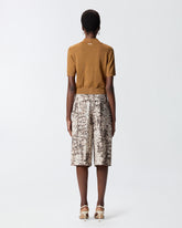 Cardigan cropped à manches courtes et petit col - | Pinko