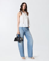 Top leggero con lacci e dettagli texani - | Pinko
