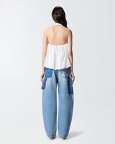 Top leggero con lacci e dettagli texani - | Pinko