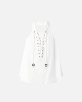 Top leggero con lacci e dettagli texani - | Pinko