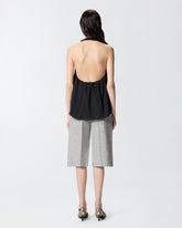 Lightweight top with laces and Texan details - Black | Pinko