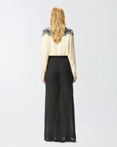 Pantalones ligeros con cordones y detalles texanos - | Pinko