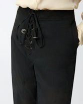 Pantaloni leggeri con lacci e dettagli texani - | Pinko