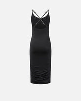 Shiny midi dress with crossed shoulder straps - | Pinko