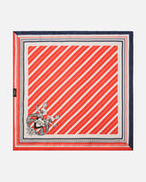Foulard quadrato a righe larghe - | Pinko