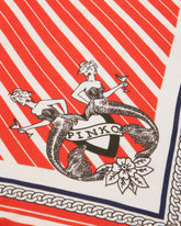 Foulard quadrato a righe larghe - | Pinko