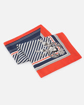 Square scarf with narrow stripes - | Pinko