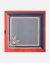 Square scarf with narrow stripes - | Pinko