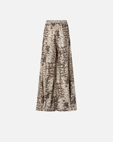 Wide-leg trousers with snake print - | Pinko