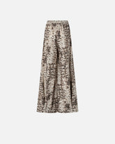 Wide-leg trousers with snake print - | Pinko