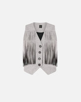 Vest with fringing - | Pinko
