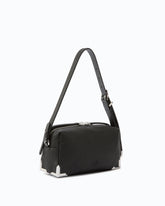 Mini Bauletto-Umhängetasche aus Narbenleder - Schwarz | Pinko