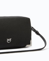 Mini crossbody Boston bag in full-grain leather - | Pinko