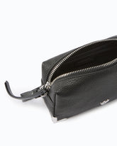 Mini Bauletto-Umhängetasche aus Narbenleder - Schwarz | Pinko