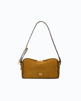 Borsa bauletto a tracolla mini in suede effetto spray - | Pinko