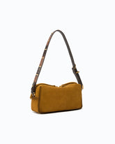 Borsa bauletto a tracolla mini in suede effetto spray - | Pinko